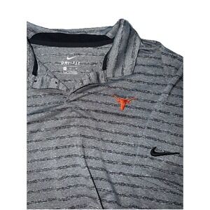 Nike Texas Longhorns Dri Fit Polo Shirt Men's XL Gray Stripe